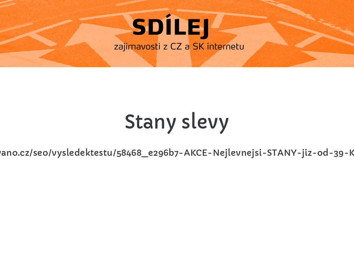 Stany slevy