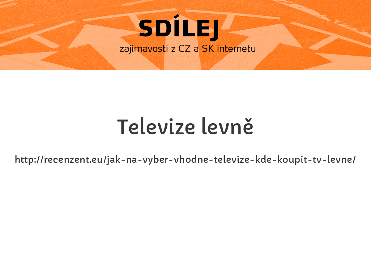 Televize levně