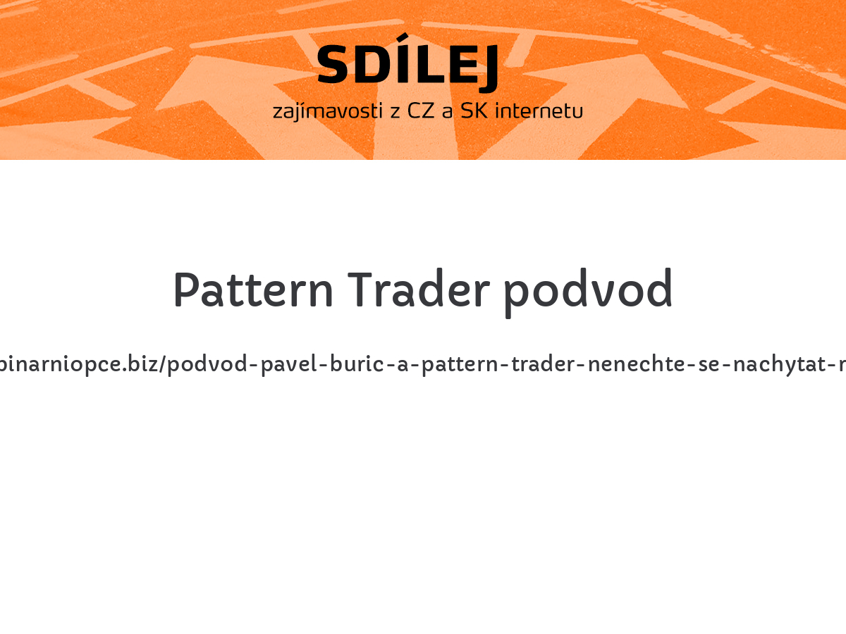 Pattern Trader podvod