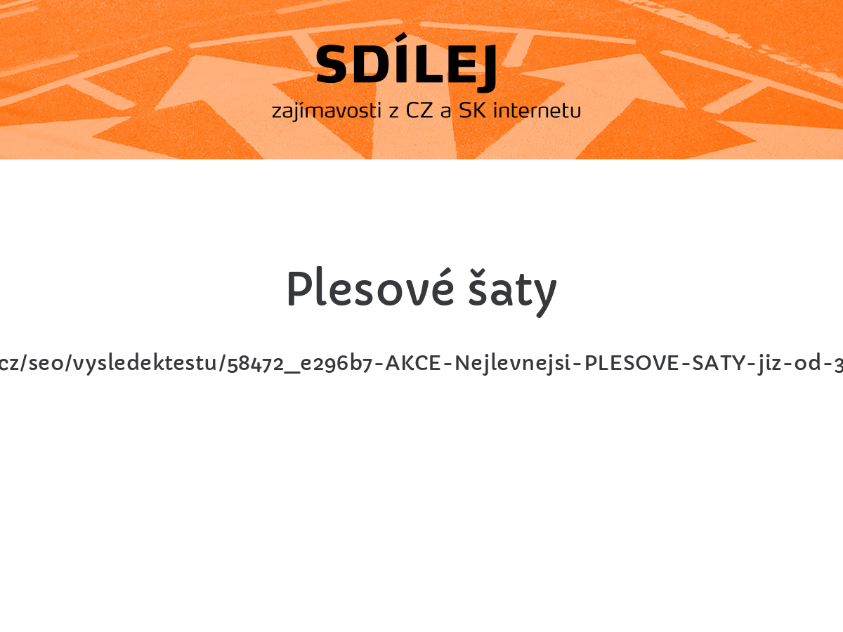 Plesové šaty